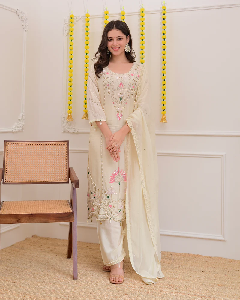Premium Festive Kurta Set with Intricate Embroidery and Elegant Ethnic Appeal