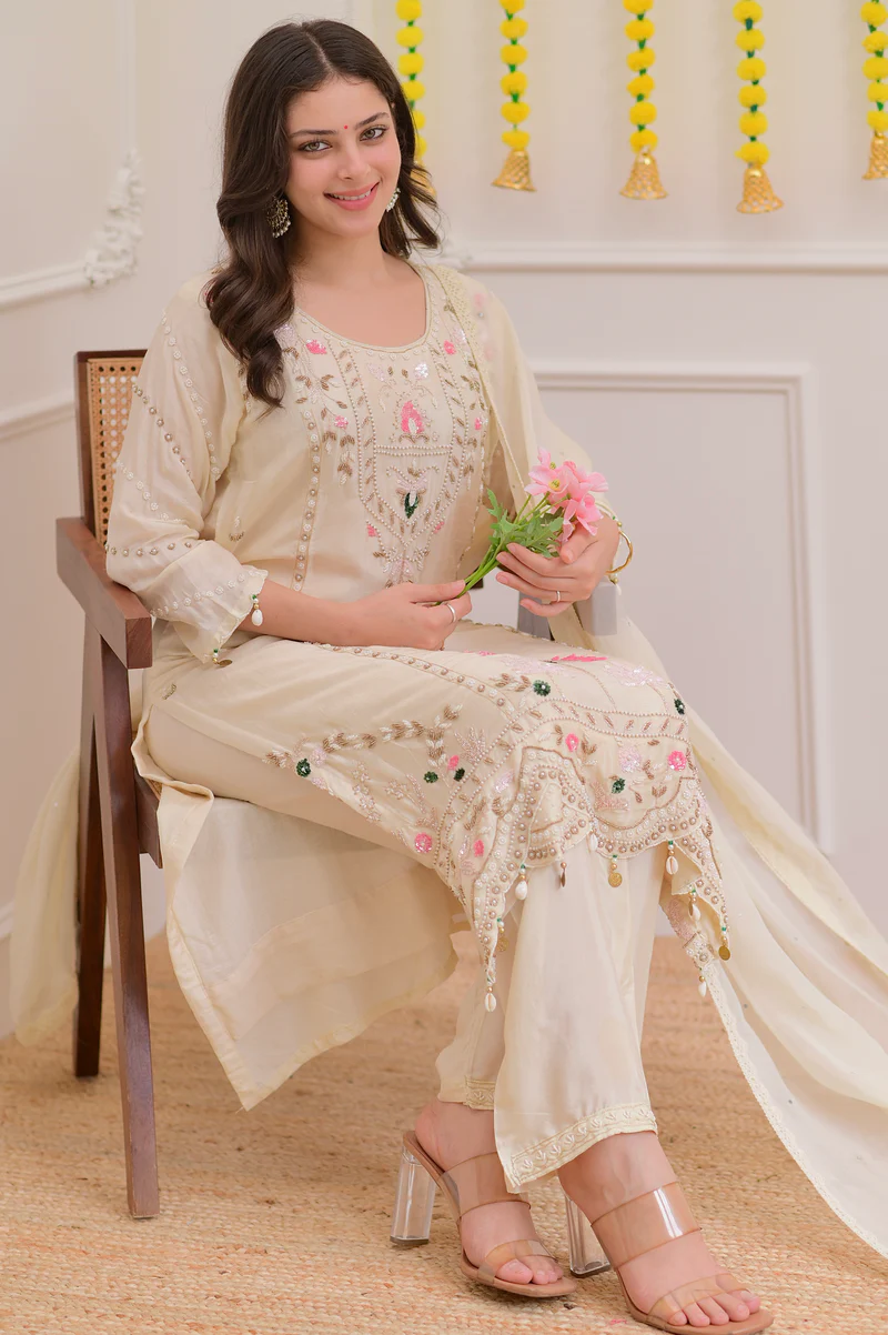 Premium Festive Kurta Set with Intricate Embroidery and Elegant Ethnic Appeal