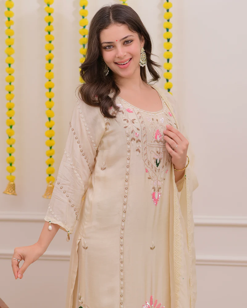 Premium Festive Kurta Set with Intricate Embroidery and Elegant Ethnic Appeal