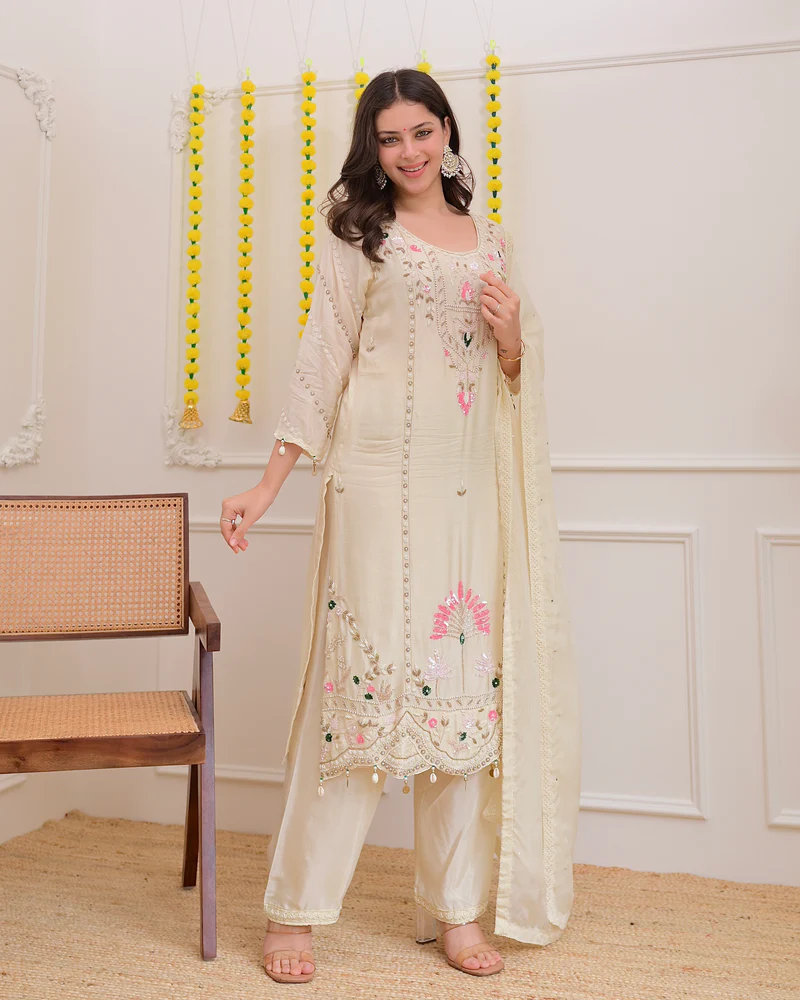 Premium Festive Kurta Set with Intricate Embroidery and Elegant Ethnic Appeal
